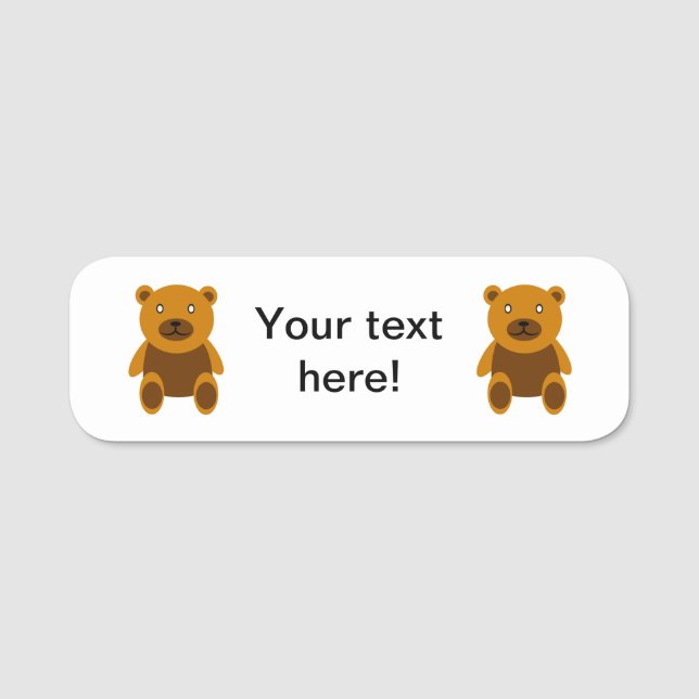 Etiqueta De Nome Turma-do-urso-pardo (Frente)