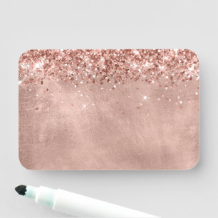 Etiqueta De Nome Vazio Dourado Rosa brilhante
