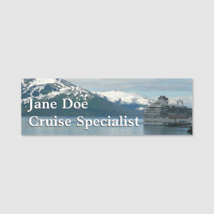 Etiqueta De Nome Viagem Fotografia de Férias de Cruise do Alaska