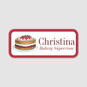 Etiqueta De Nome Victoria Sponge Cake Compro British Bakery Paery
