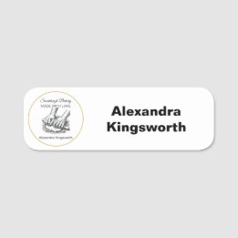 Etiqueta De Nome Vintage retro fabrico artesanal padaria de Sourdou