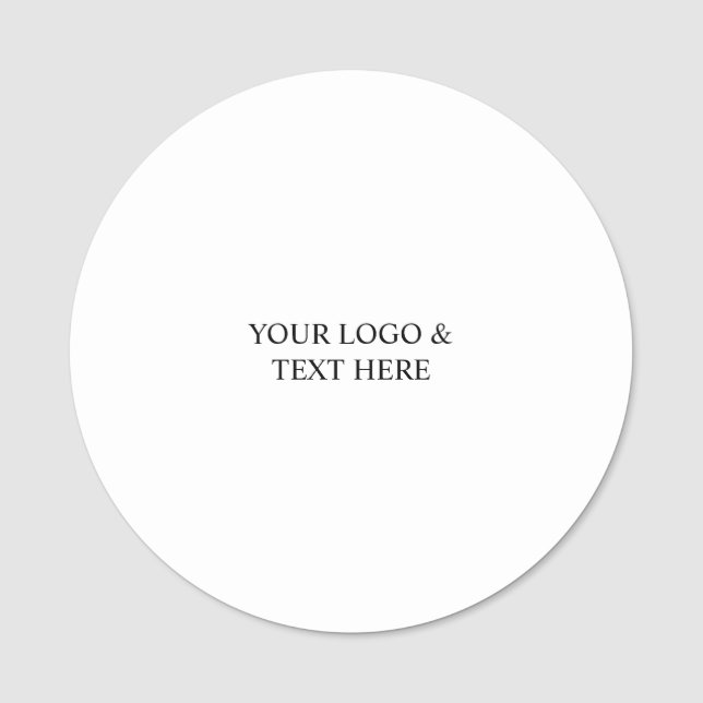 Etiqueta De Nome White Personalized – Your Logo & Text Here (Frente)