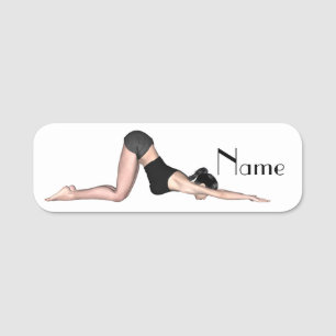 Etiqueta De Nome Yoga Poses Thunder_Cove