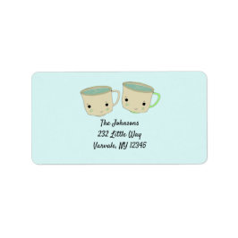 Etiqueta de Novo Endereço do Chá Matcha