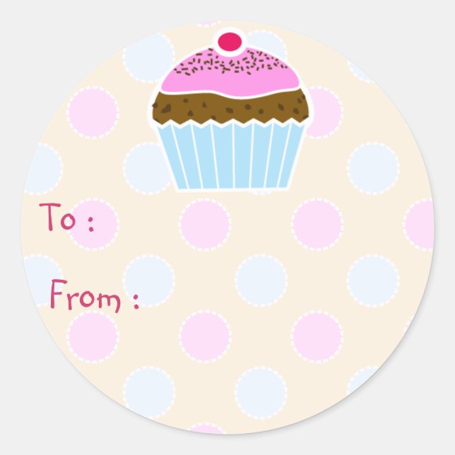Etiqueta de Oferta de Cupcake Físico (Frente)