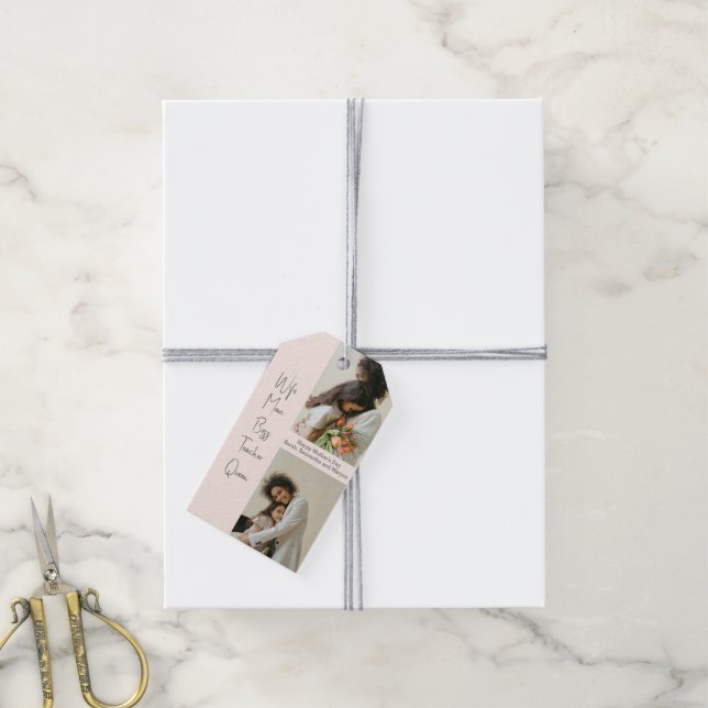 Etiqueta de Oferta de Fotografias do Dia de as mãe (Com cordão)