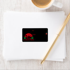 Etiqueta de Oferta de Natal Preta