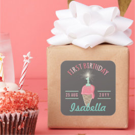 Etiqueta de Oferta de primeiro aniversario Reparad