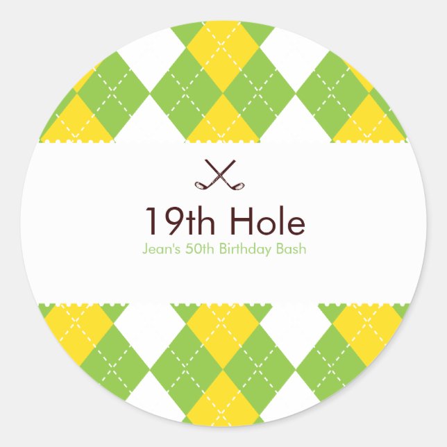 Etiqueta de Oferta do Golf Argyle (Frente)