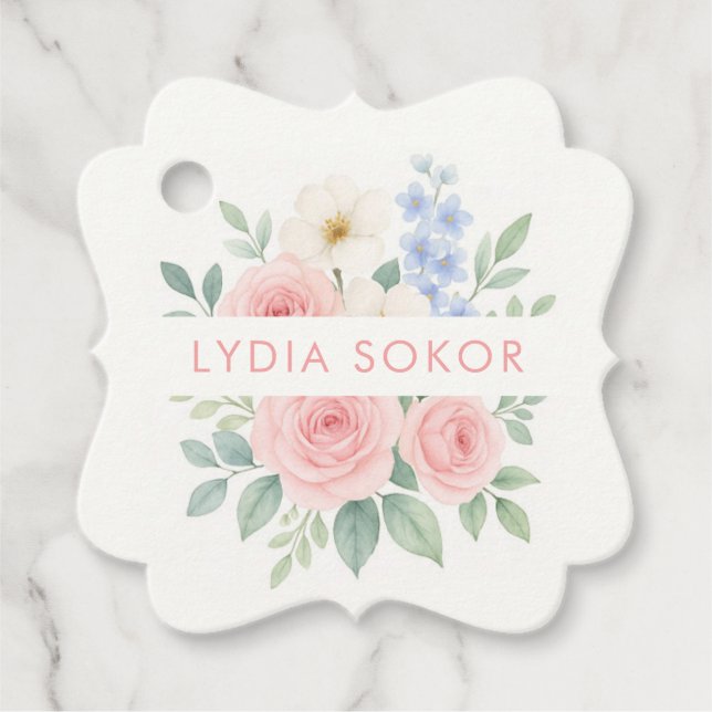Etiqueta de Oferta Floral Personalizada (Frente)