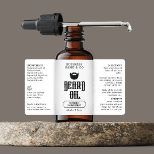 Etiqueta de Óleo de Barba Grungente Mens Embalagem
