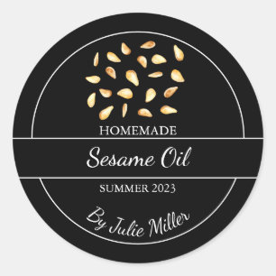Etiqueta de óleo de Sésamo Homemade Simples Pret
