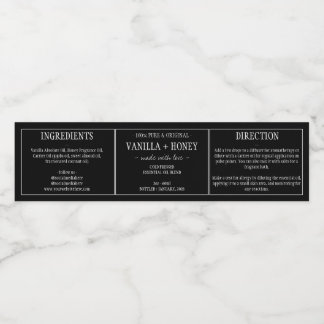 Etiqueta de óleo essencial