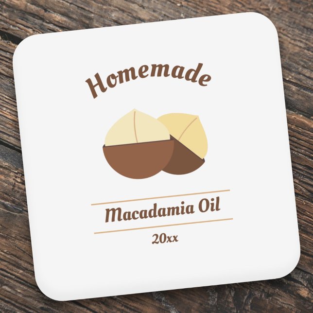 Etiqueta de Óleo Macadamia (Macadamia Oil Label Sticker)