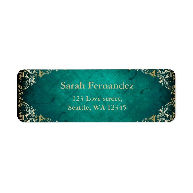 etiqueta de ouro verde russa (Frente)