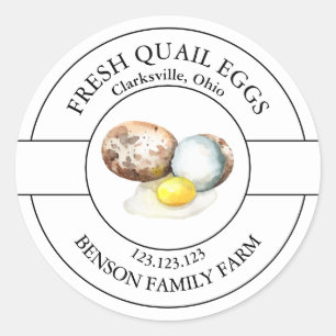 Etiqueta de Ovos de Quail Frescos