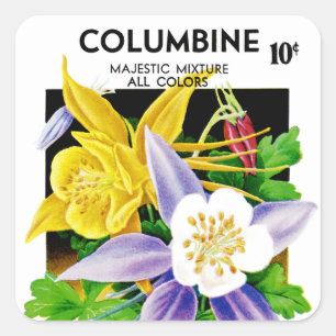 Etiqueta de Pacote de Semente Columbina