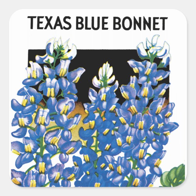 Etiqueta de Pacote de Sementes de Bonnet Azul do T (Frente)