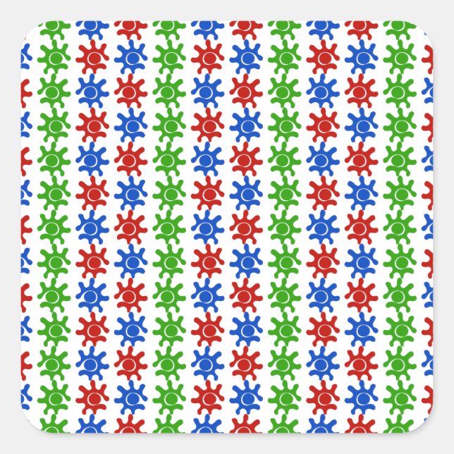 Etiqueta De Padrão De Abstrato Ímpar (Frente)