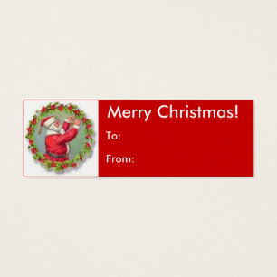 Etiqueta de Papais noeis Feliz de Natal