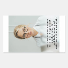 Etiqueta de papel para médicos não mascarados