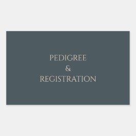 Etiqueta de Pasta de Criador de Cães PEDIGREE E RE