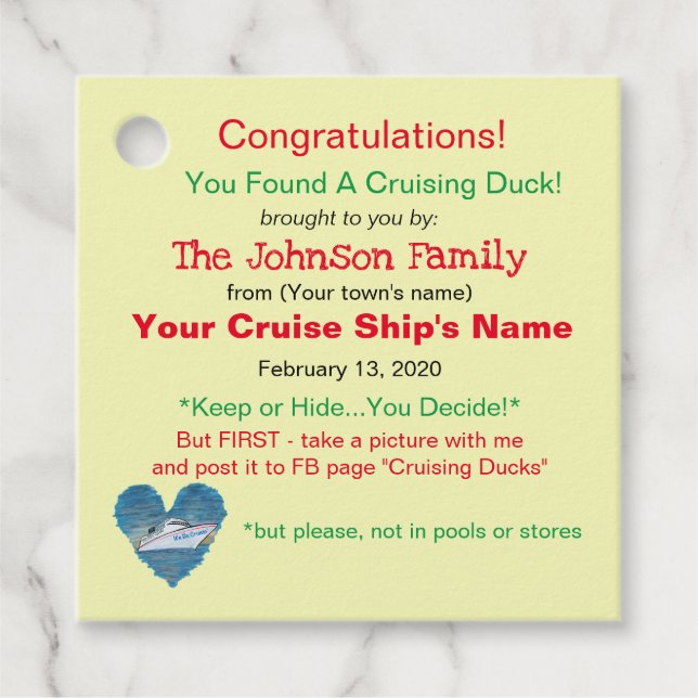 Etiqueta de Pato de Cruzamento (Frente)