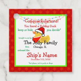 Etiqueta de Pato de Cruzeiro Feriado