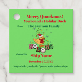 Etiqueta de Pato de Cruzeiro Feriado