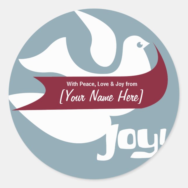 Etiqueta de Paz de Feriado Retroativo (Frente)