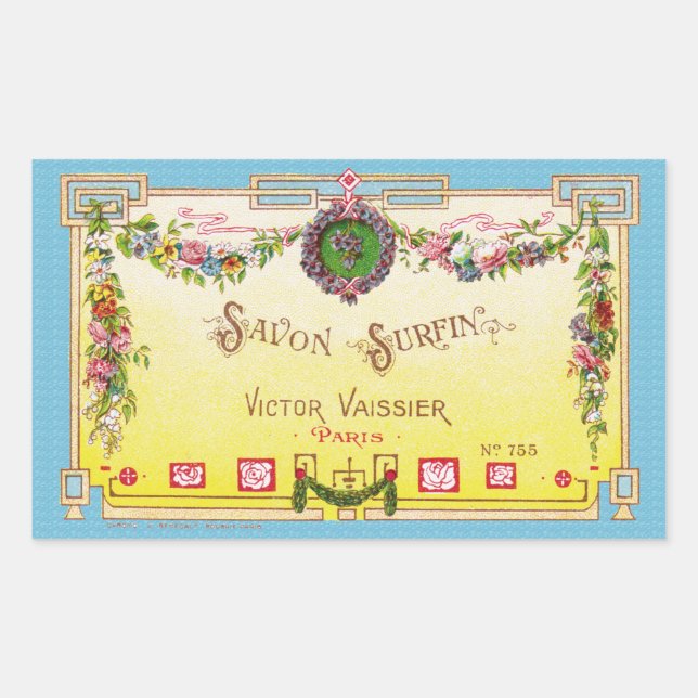 Etiqueta de Perfume Amarelo Anterior Francês (Frente)