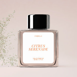Etiqueta de perfume moderna, adesivo elegante de p