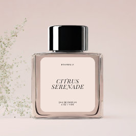 Etiqueta de perfume moderna, adesivo elegante de p