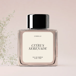 Etiqueta de perfume moderna, adesivo elegante de p