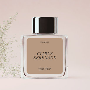 Etiqueta de perfume moderna, adesivo elegante de p