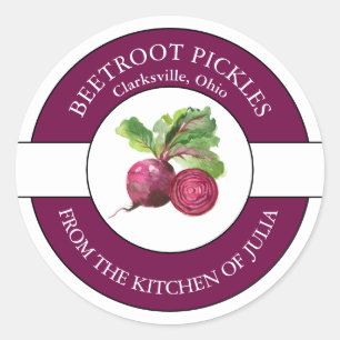 Etiqueta de picada de beterraba