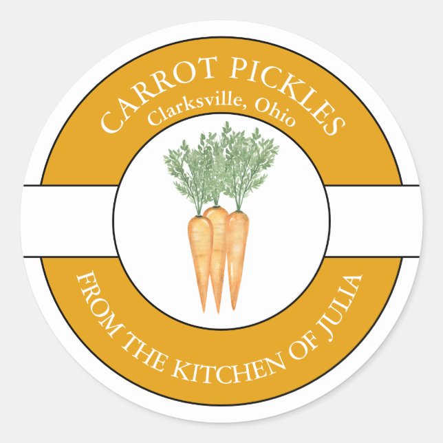 Etiqueta de picles de papagaio (Frente)