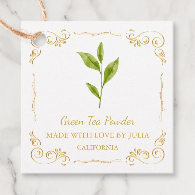 Etiqueta de Pó na Praça do Tea Verde Homemade (Frente)