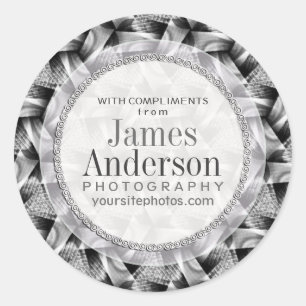 Etiqueta de prata do promocional do negócio do