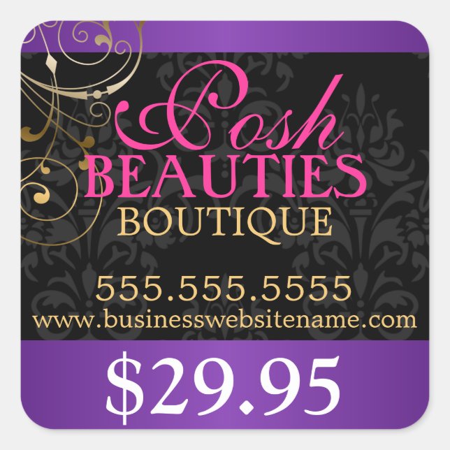 Etiqueta de preço das manchas Elegante e das manch (Frente)