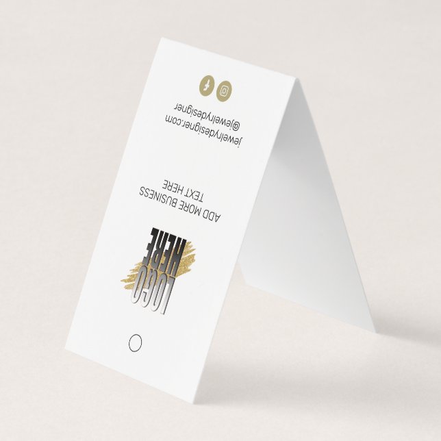 Etiqueta de preço de exibição de suspensão branca  (Frente)