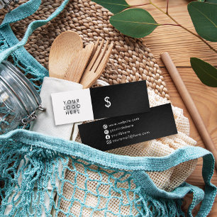 Etiqueta de preço de mídia social preta mínima 