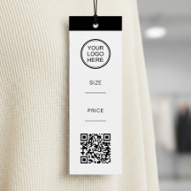 Etiqueta de Preço de Produto com Código QR Moderno