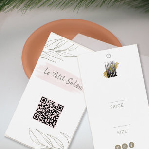 Etiqueta de preço de roupa com código QR de logoti