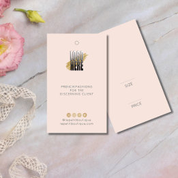 Etiqueta de preço de roupa Modern Blush com logoti