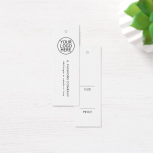 Etiqueta de Preço de Roupas Minimalistas com Logot