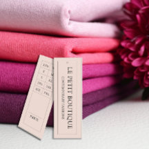 Etiqueta de Preço de Roupas Simples Blush US