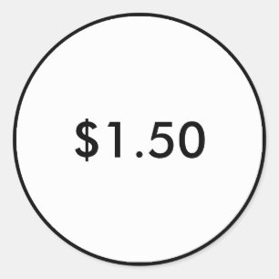 Etiqueta de preço de varejo clássica preto e branc