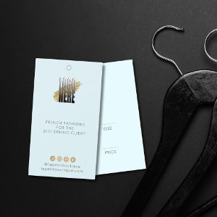 Etiqueta de Preço de Vestuário Azul Moderno com 