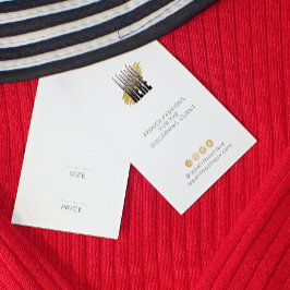 Etiqueta de preço de vestuário branco moderno com 